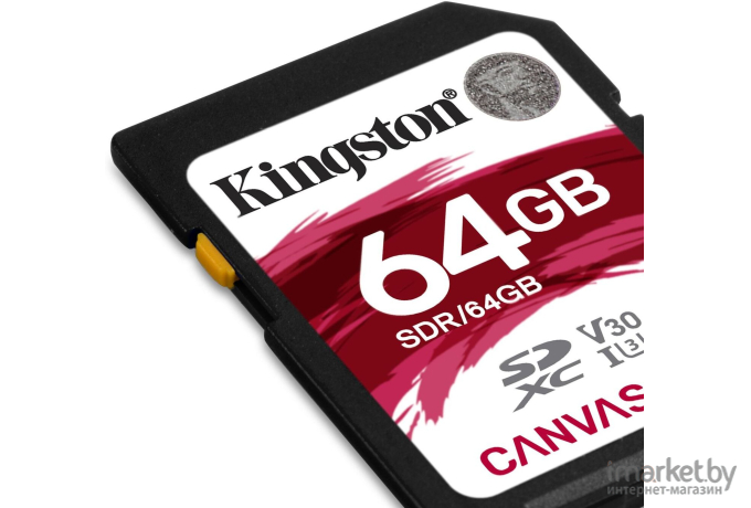 Карта памяти Kingston 64Gb Canvas Go Plus SDXC UHS-I U3 V30 [SDG3/64GB]