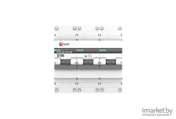 Выключатель нагрузки EKF ВА 47-100 3Р 100А (D) 10кА PROxima