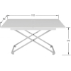 Стол-трансформер Калифорния мебель Андрэ Хром белый