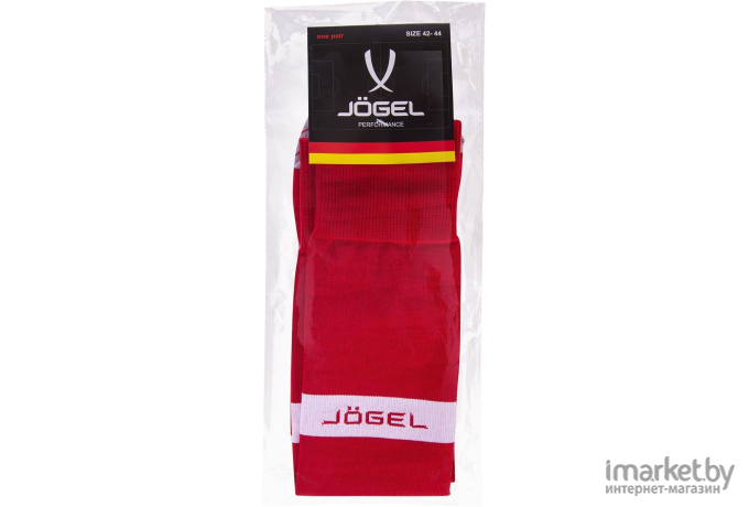 Гетры футбольные Jogel JA-003,  32-34 красный/белый