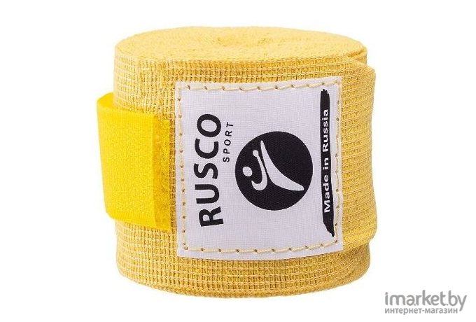 Боксерский бинт RuscoSport 4.5 м желтый