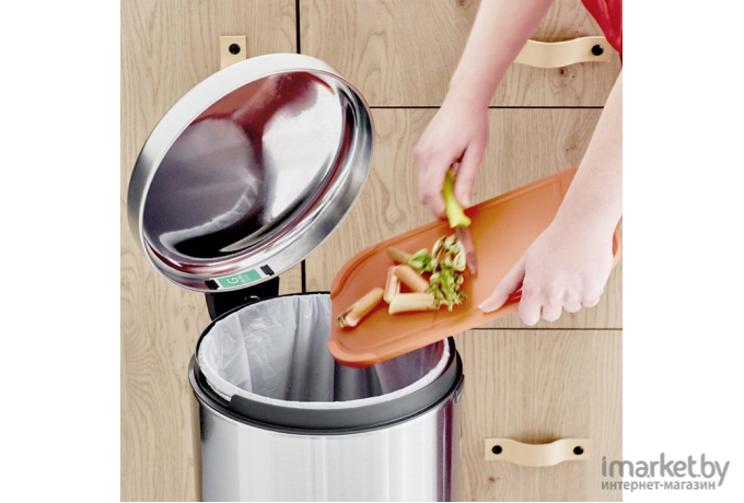 Мусорное ведро Brabantia Pedal Bin NewIcon 30 л стальной матовый [114380]