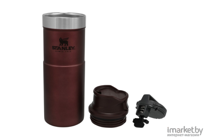 Термокружка Stanley The Trigger-Action Travel Mug 0.35 л бордовый [10-06440-043]