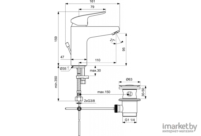 Смеситель Ideal Standard Комплект [BD001AA]