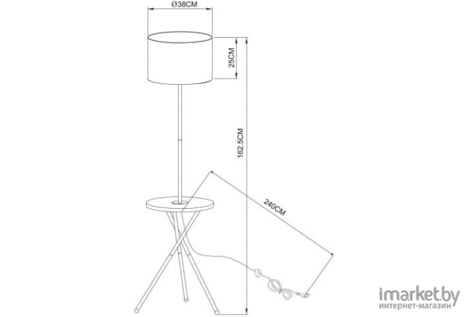 Торшер Arte Lamp A2070PN-1BK