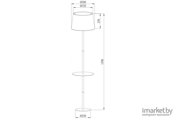 Торшер Arte Lamp A2102PN-1WH