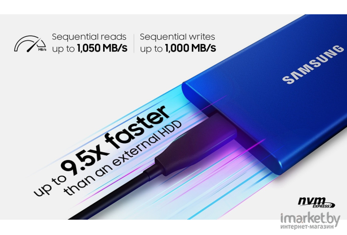 Внешний SSD Samsung T7 Touch USB3.2  2 TБ черный [MU-PC2T0T/WW]