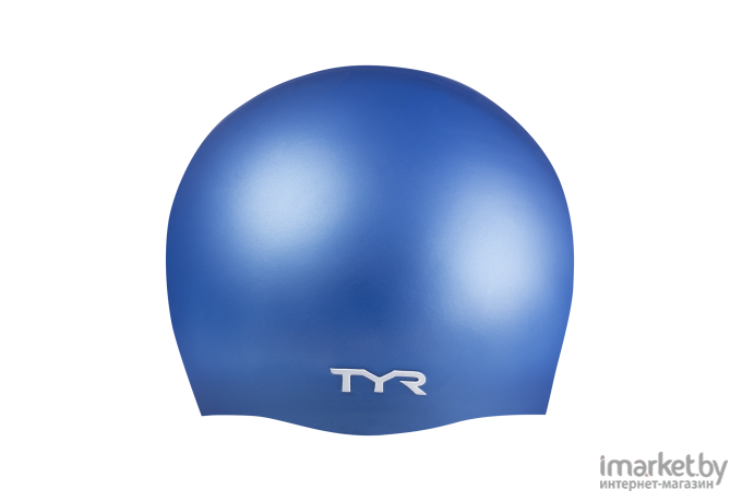 Шапочка для плавания Tyr Wrinkle Free Silicone Cap голубой [LCS/420]