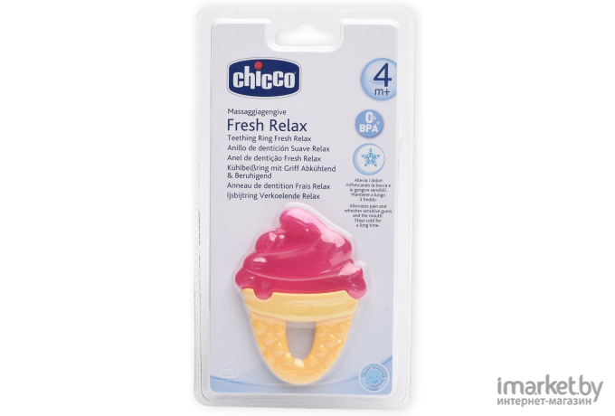 Прорезыватель для зубов Chicco Fresh Relax Мороженое 310412049 [00071520200000] красный