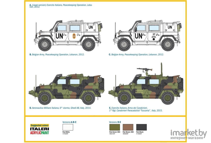 Сборная модель Italeri Многоцелевой бронированный автомобиль LMV Lince ООН [6535]