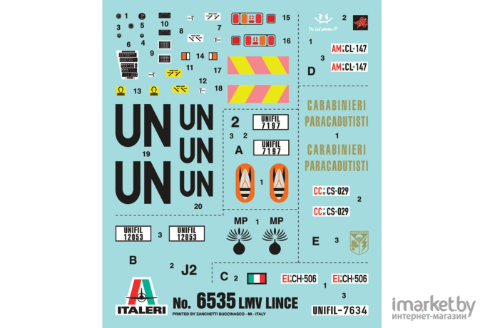 Сборная модель Italeri Многоцелевой бронированный автомобиль LMV Lince ООН [6535]