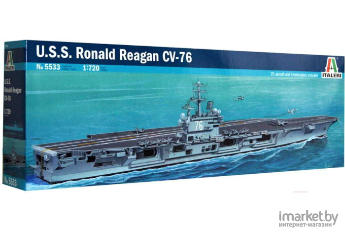 Сборная модель Italeri Американский авианосец U.S.S. Ronald Reagan CVN-76 [5533]