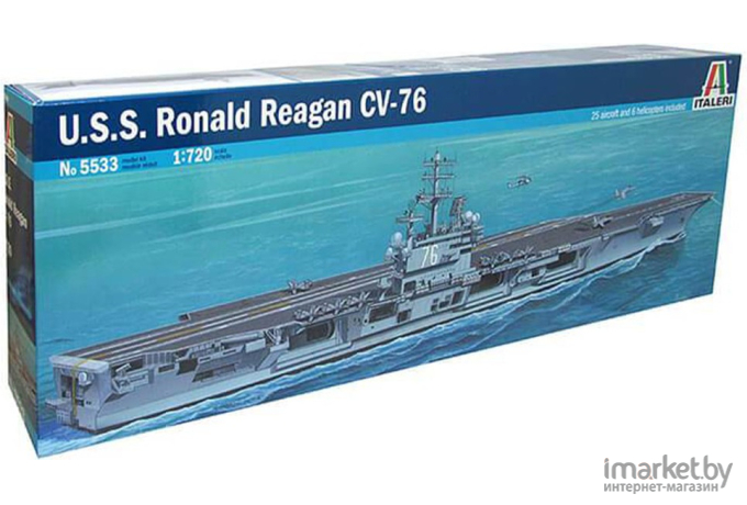 Сборная модель Italeri Американский авианосец U.S.S. Ronald Reagan CVN-76 [5533]