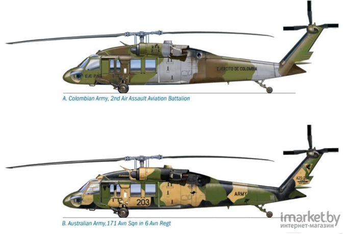 Сборная модель Italeri Вертолет UH-60/MH-60 Black Hawk Night Raid [1328]
