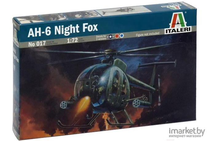 Сборная модель Italeri Легкий многоцелевой вертолет AH-6 Night Fox [017]