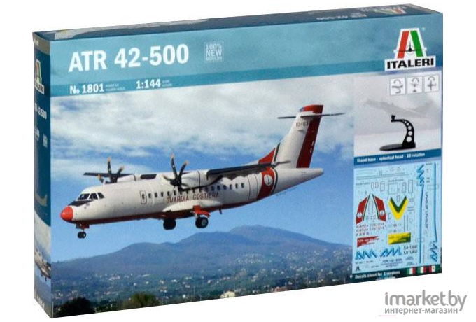 Сборная модель Italeri Пассажирский двухмоторный турбовинтовой самолет ATR 42-500 [1801]