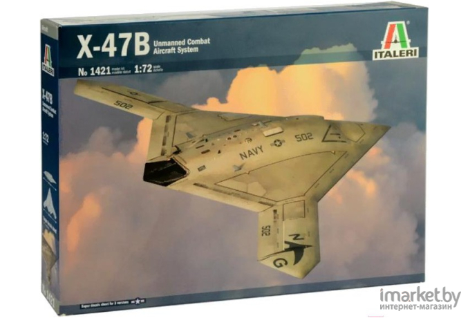 Сборная модель Italeri Боевой беспилотный летательный аппарат X-47B [1421]