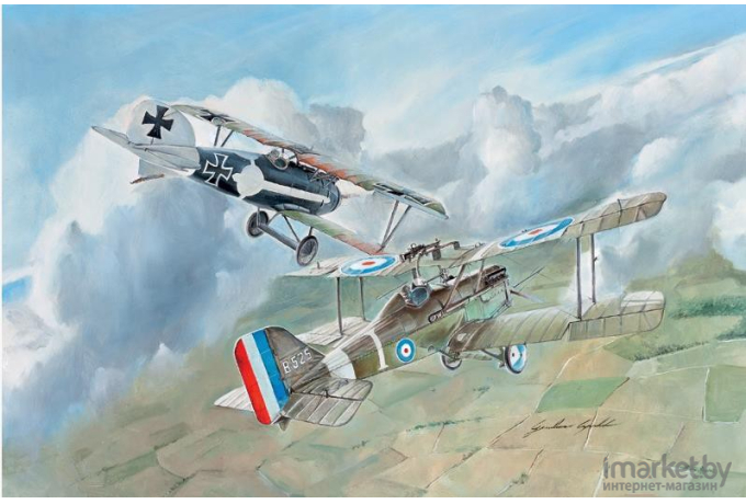Сборная модель Italeri Истребитель S.E.5a и Albatros D.III [1374]