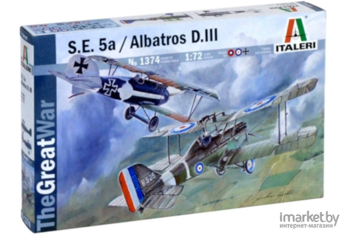 Сборная модель Italeri Истребитель S.E.5a и Albatros D.III [1374]