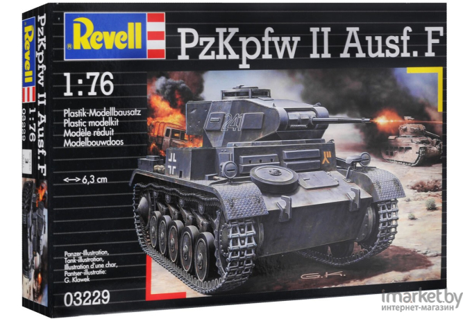 Сборная модель Revell Немецкий легкий танк PzKpfw II Ausf. F [03229]