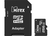 Карта памяти Mirex MicroSDXC 256Gb Class 10 UHS-I с адаптером [13613-AD3UH256]