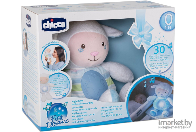 Детский ночник Chicco Овечка Lullaby 340728199 голубой [00009090200000]