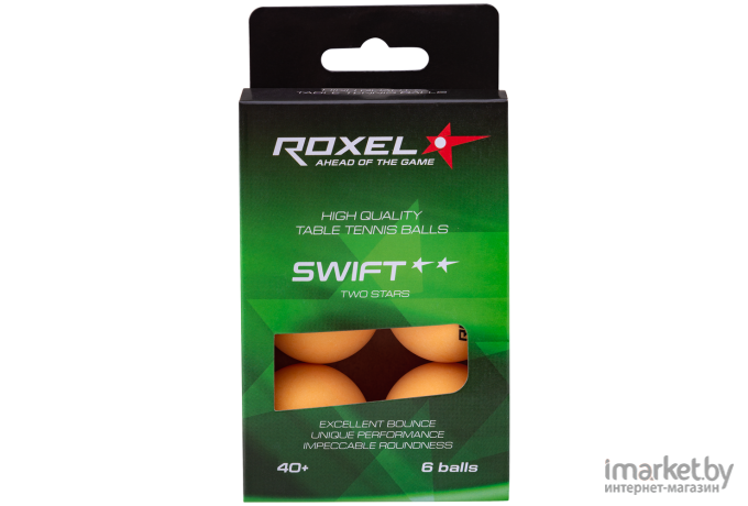 Мячи для настольного тенниса Roxel 2* Swift 6шт оранжевый