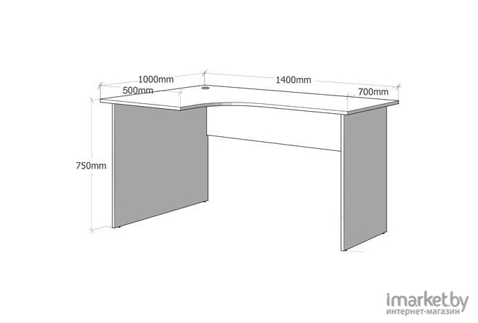 Стол Domus dms-sp009R-162PE серый