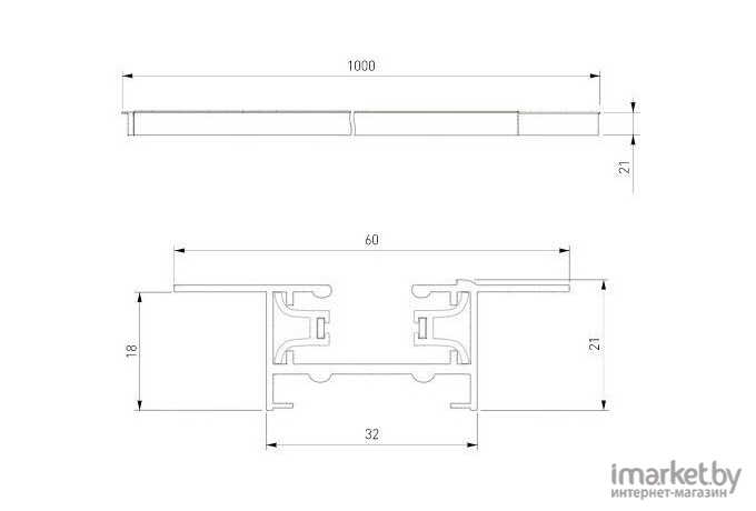 Шинопровод Elektrostandard TRLM-1-100-WH