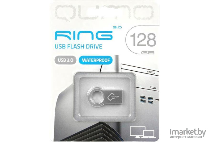 Usb flash QUMO Ring 3.0 128GB [QM128GUD3-Ring]