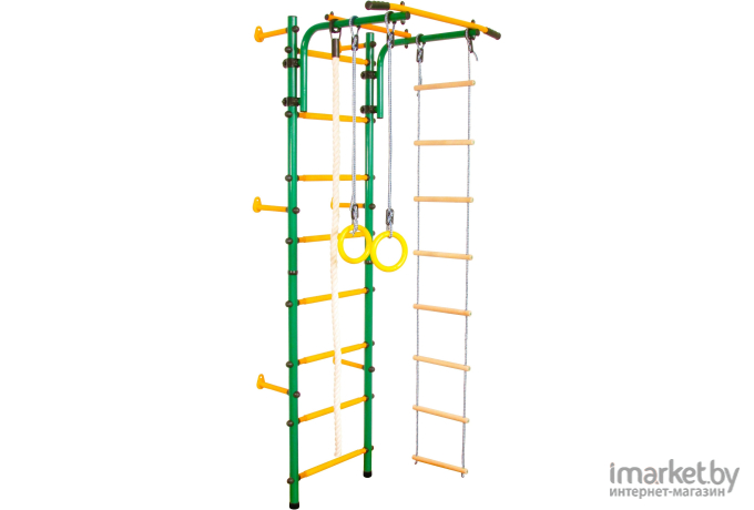 Детский спортивный комплекс Юный Атлет Пристенный зеленый [СГ000004022]