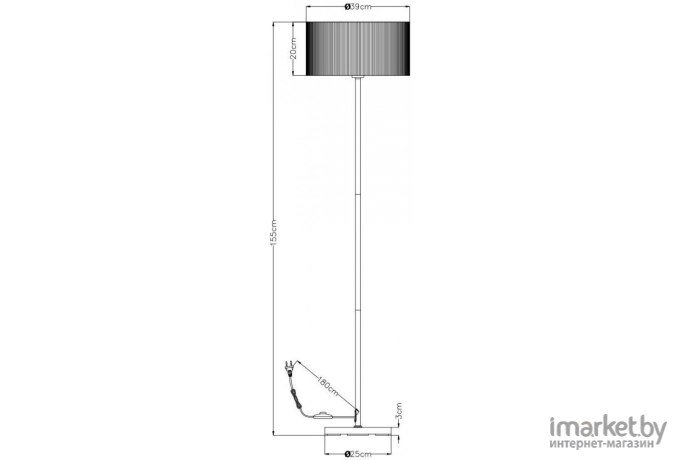 Торшер Arte Lamp A1021PN-1SS