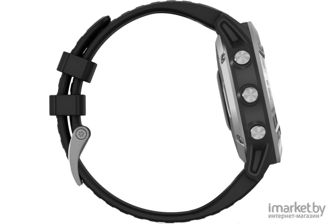 Умные часы Garmin Fenix 6 Solar серебристый/черный [010-02410-00]