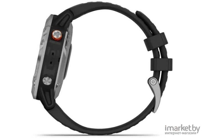 Умные часы Garmin Fenix 6 Solar серебристый/черный [010-02410-00]