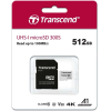 Карта памяти Transcend microSDXC 512Gb Class10  + adapter [TS512GUSD300S-A]