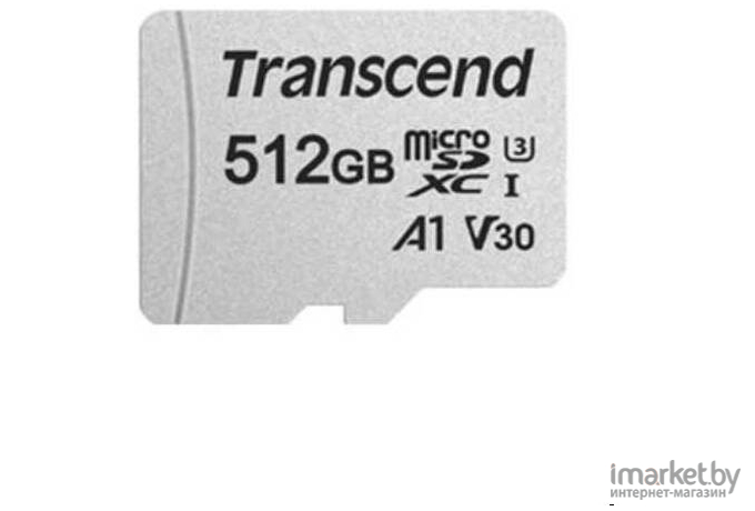 Карта памяти Transcend microSDXC 512Gb Class10  + adapter [TS512GUSD300S-A]