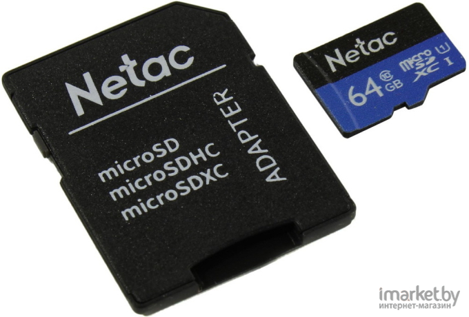 Карта памяти Netac microSDHC 64GB P500 [NT02P500STN-064G-R]