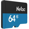 Карта памяти Netac microSDHC 64GB P500 [NT02P500STN-064G-S]