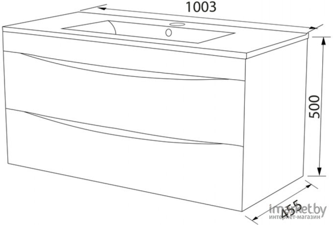 Тумба с умывальником IDDIS CLO10W1i95K подвесная