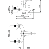 Смеситель Rubineta Uno-10/K BK2 [N10D661]