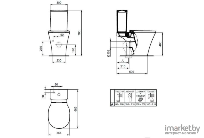 Унитаз Ideal Standard E005401 + E036601