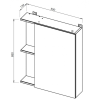 Шкаф с зеркалом АВН Эко+ 55 [13.36(3)]