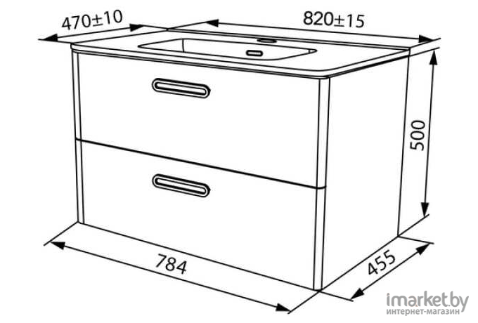 Тумба с умывальником IDDIS BRI80W0i95K