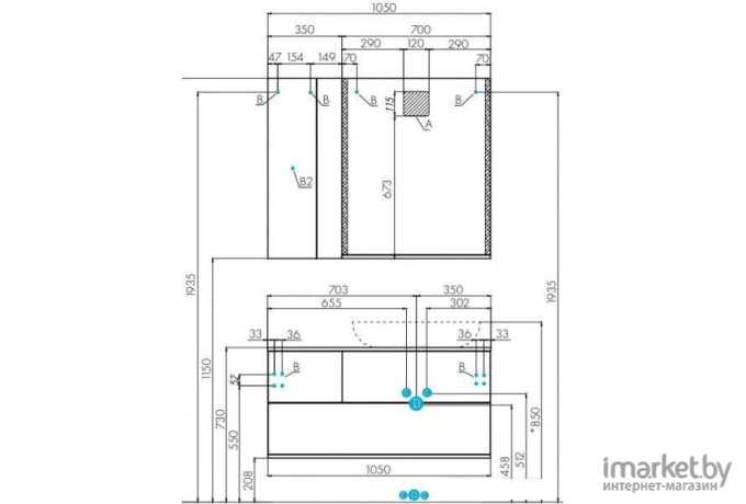 Шкаф Акватон Терра 35 [1A247103TEKA0]