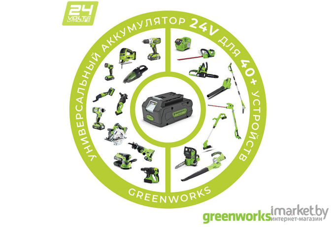 Воздуходувка Greenworks 24V без АКБ и ЗУ [2404807]