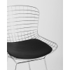 Барный стул Stool Group с низкой спинкой Bertoia хромированный/с черной подушкой [BTY-24L-P6 CH/BL]