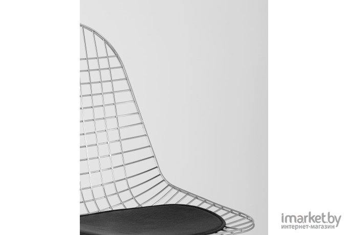 Стул Stool Group Eiffel хромированный/с черной подушкой [AFR-18B-P1 CH/BL]