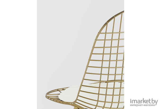 Стул Stool Group Eiffel золотой/с белой подушкой [AFR-18B-P1 GL/WH]