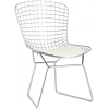 Стул Stool Group Bertoia хромированный/с белой подушкой [BTY-18-P6 CH/WH]