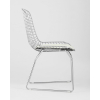 Стул Stool Group Bertoia хромированный/с белой подушкой [BTY-18-P6 CH/WH]